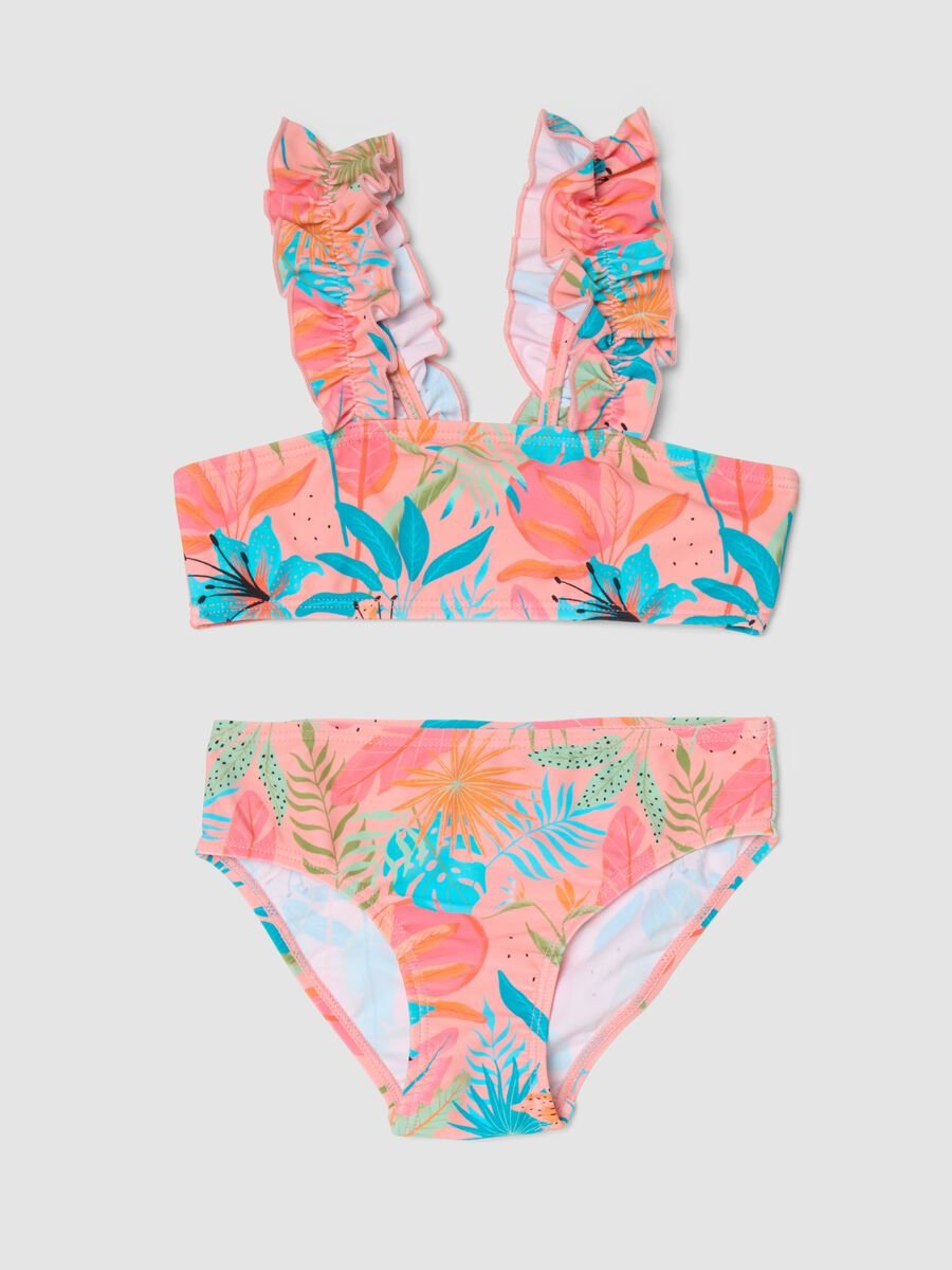 Girls&rsquo; pink bikini with ruffles_0