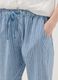 Blue striped pure cotton regular-fit trousers_3