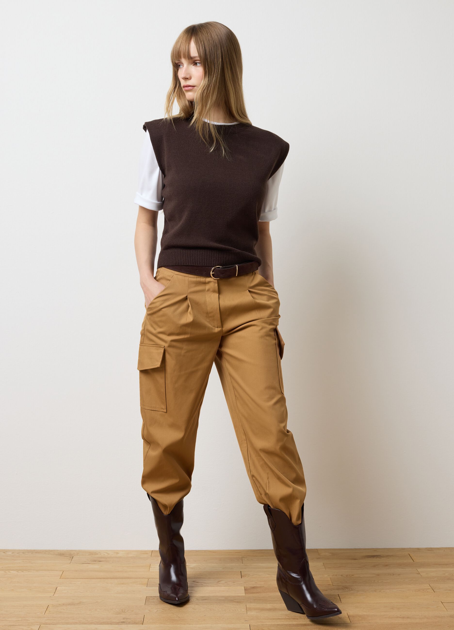 Brown Regular Fit Waistcoat