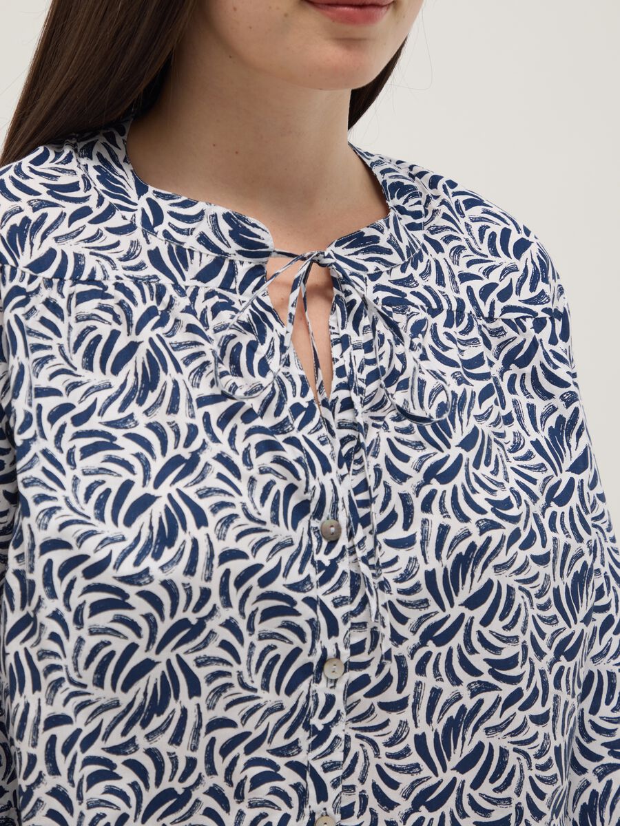 Multicolour pure cotton shirt, regular fit with patterns_3