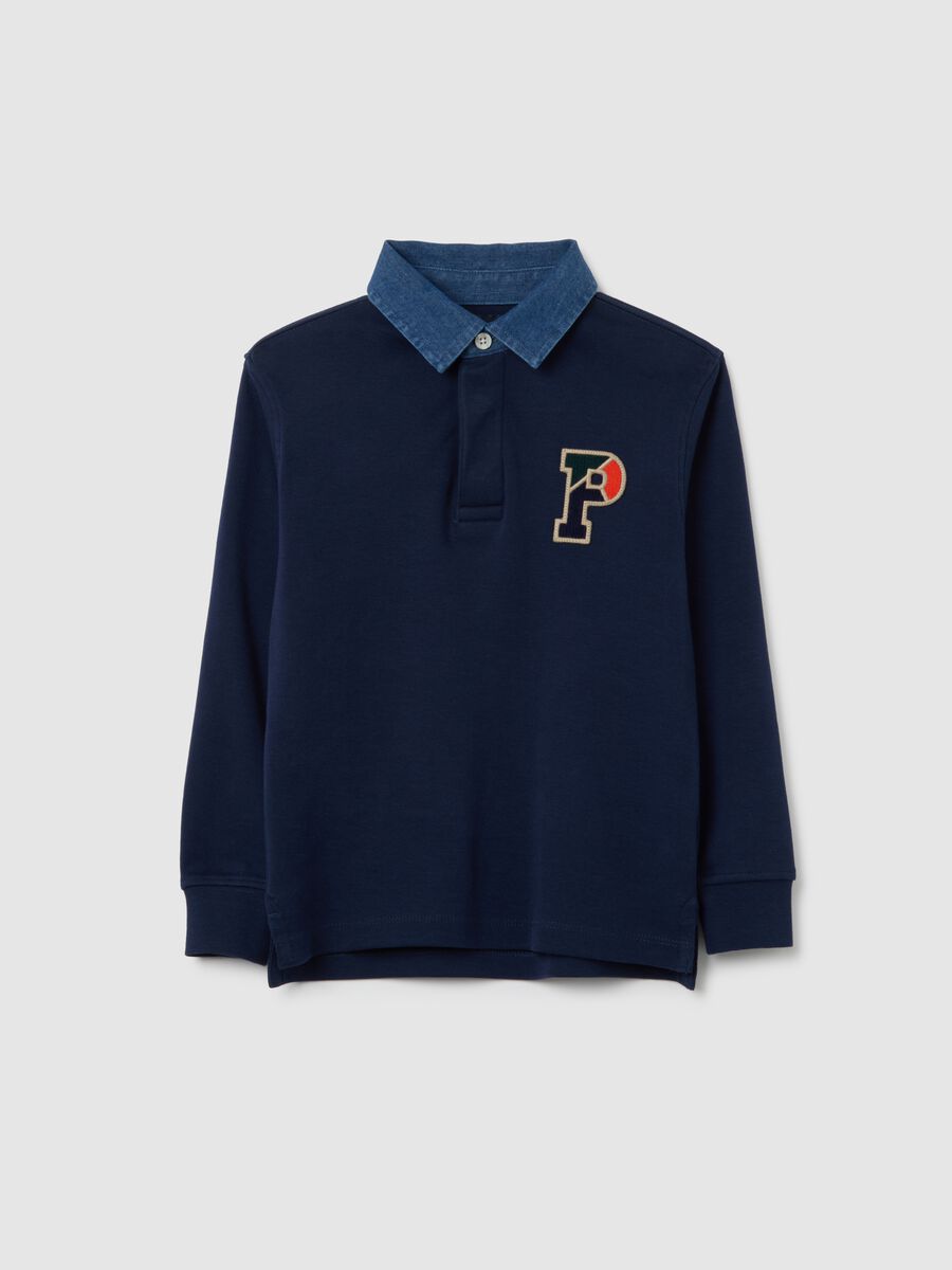 Children's blue pure cotton polo regular fit_3