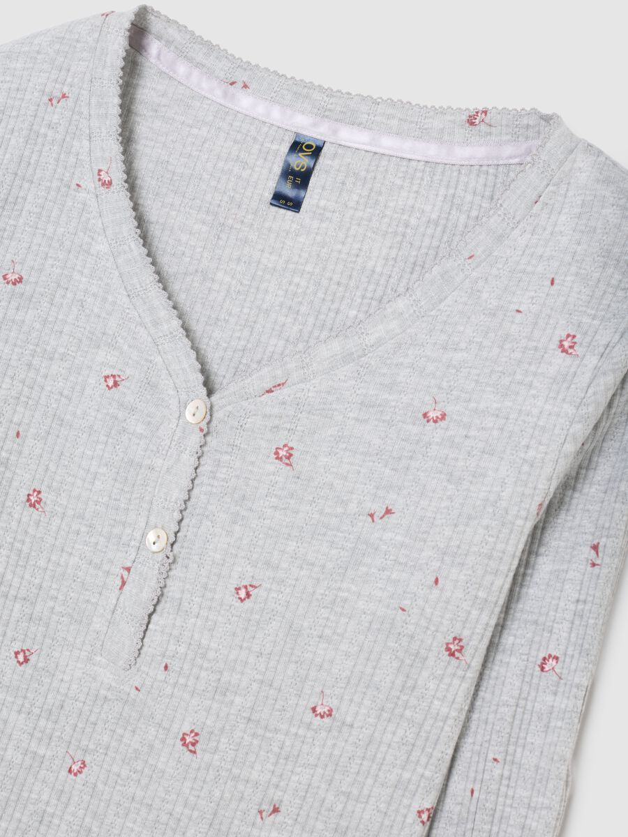 Maglia da pigiama in cotone grigia_5