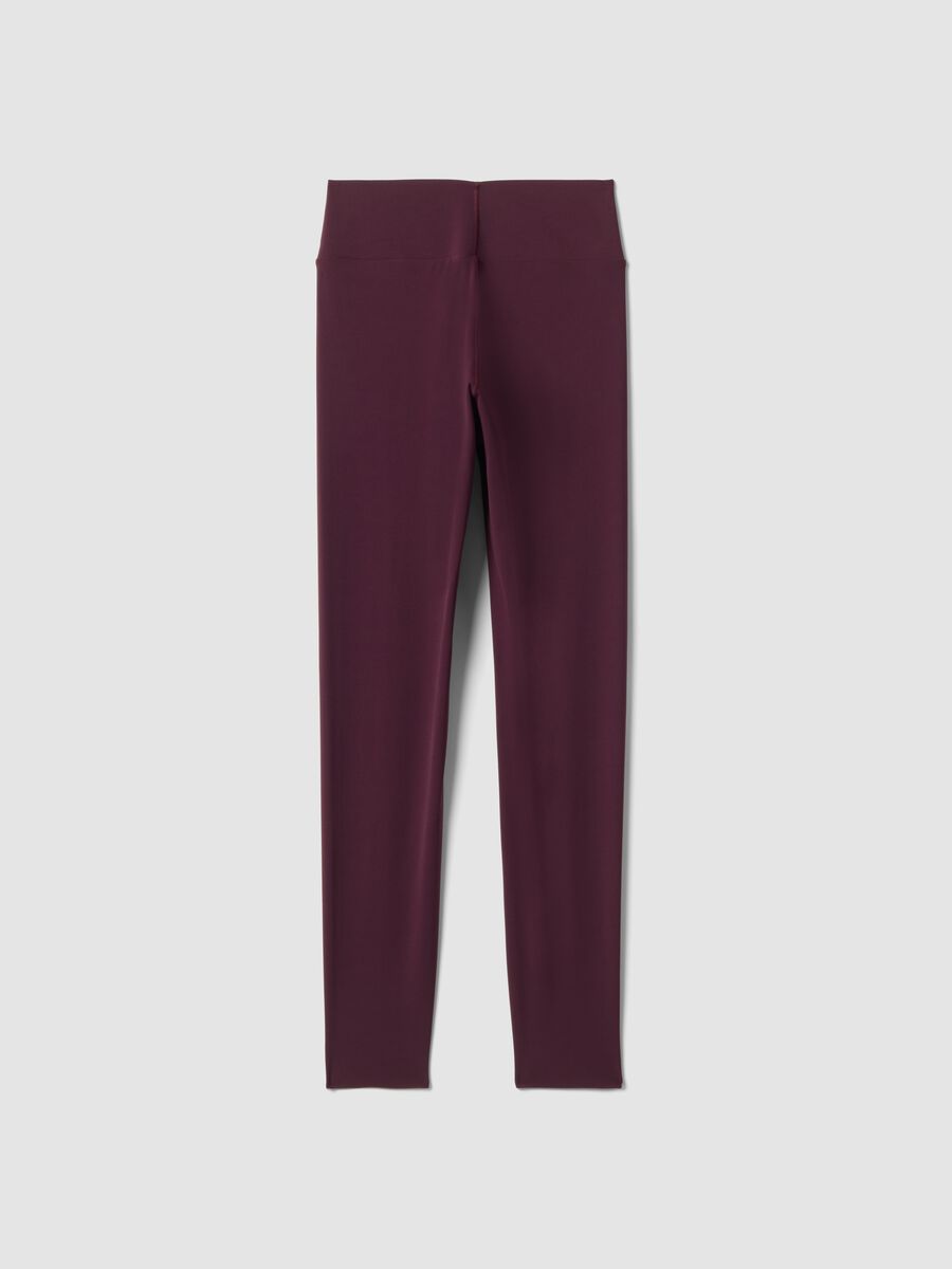 Leggings slim viola in tessuto elasticizzato a vita regular ALTAVIA STUDIO_6