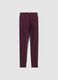 Leggings slim viola in tessuto elasticizzato a vita regular ALTAVIA STUDIO_6