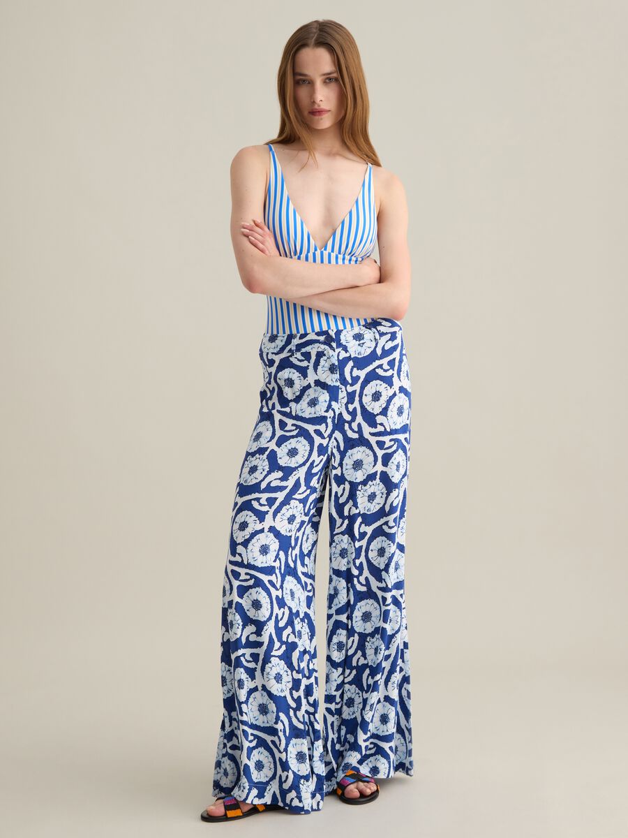 Costume intero da donna in misto elasticizzato multicolor_1