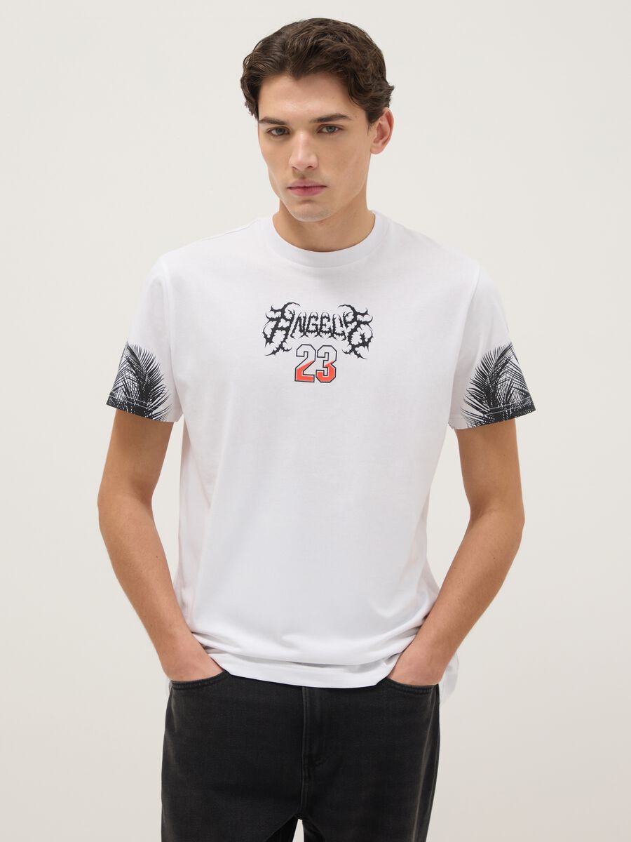 Multicoloured pure cotton regular fit t-shirt with graphic_0