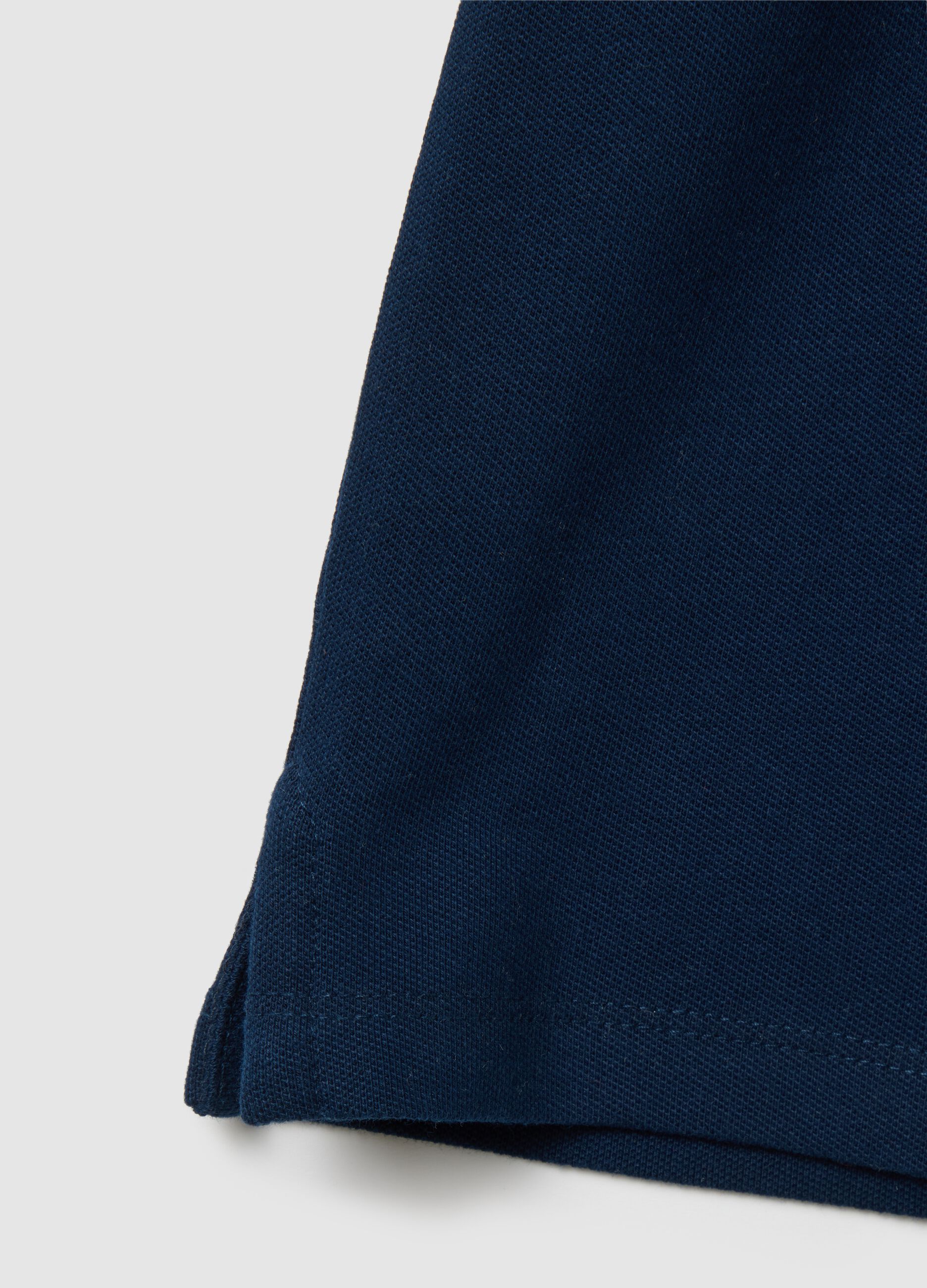 Men's regular fit blue stretch cotton T-shirt