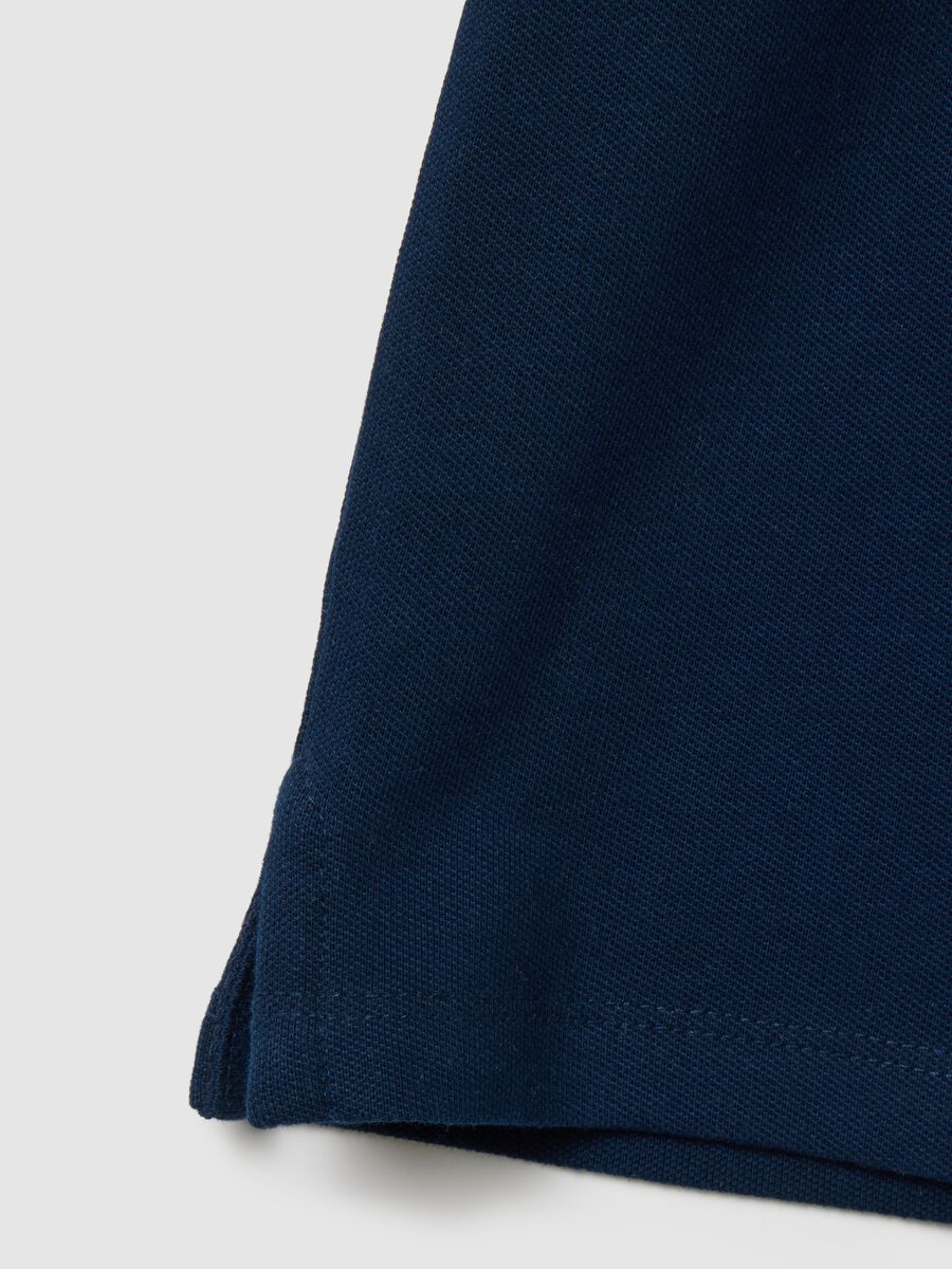 Men's regular fit blue stretch cotton T-shirt_5