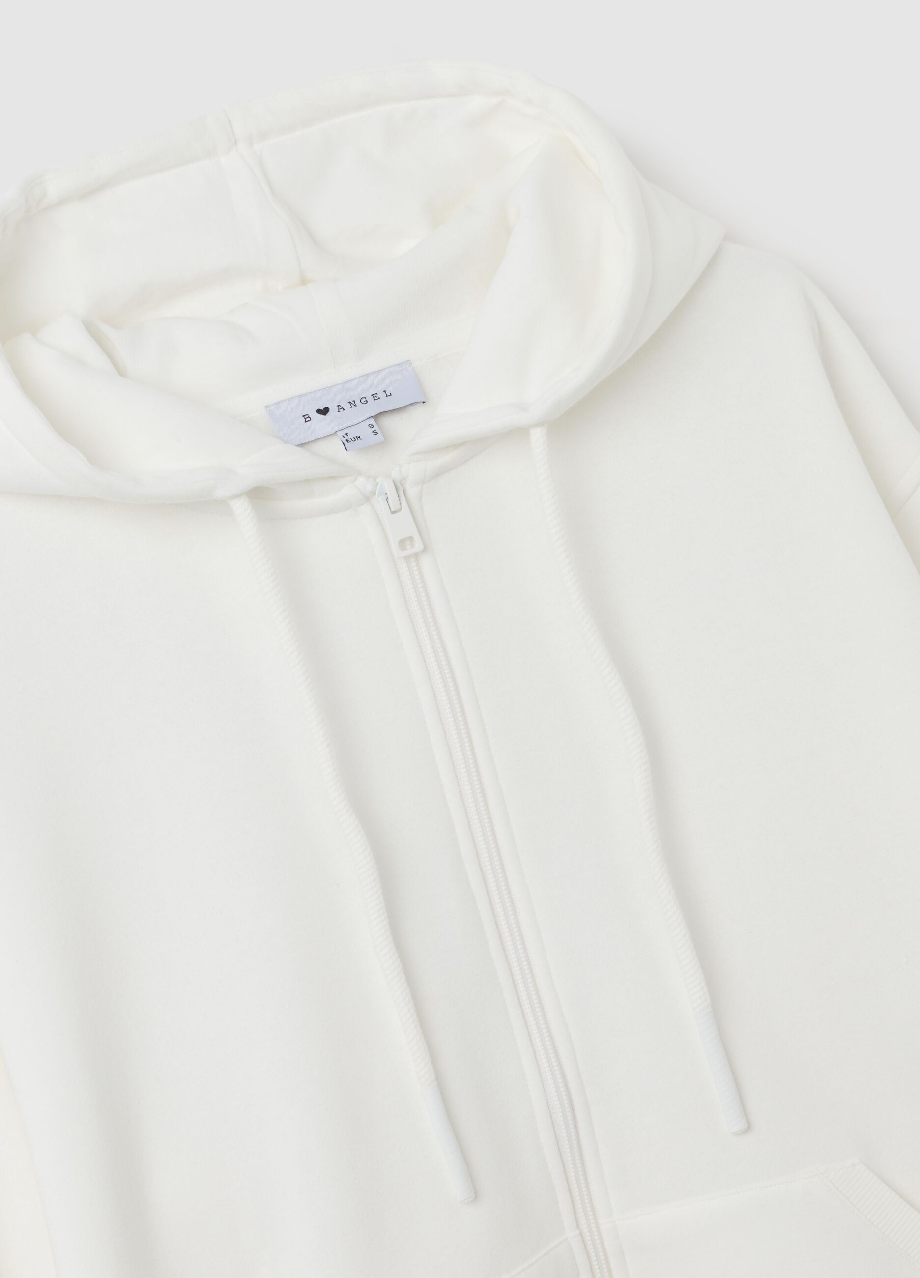 White Cotton Blend Oversize Sweatshirt