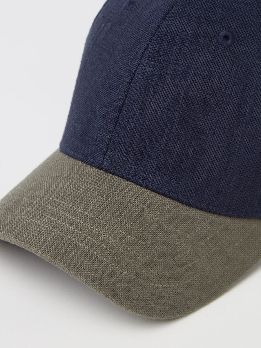 Baseball cap in viscose and linen_1