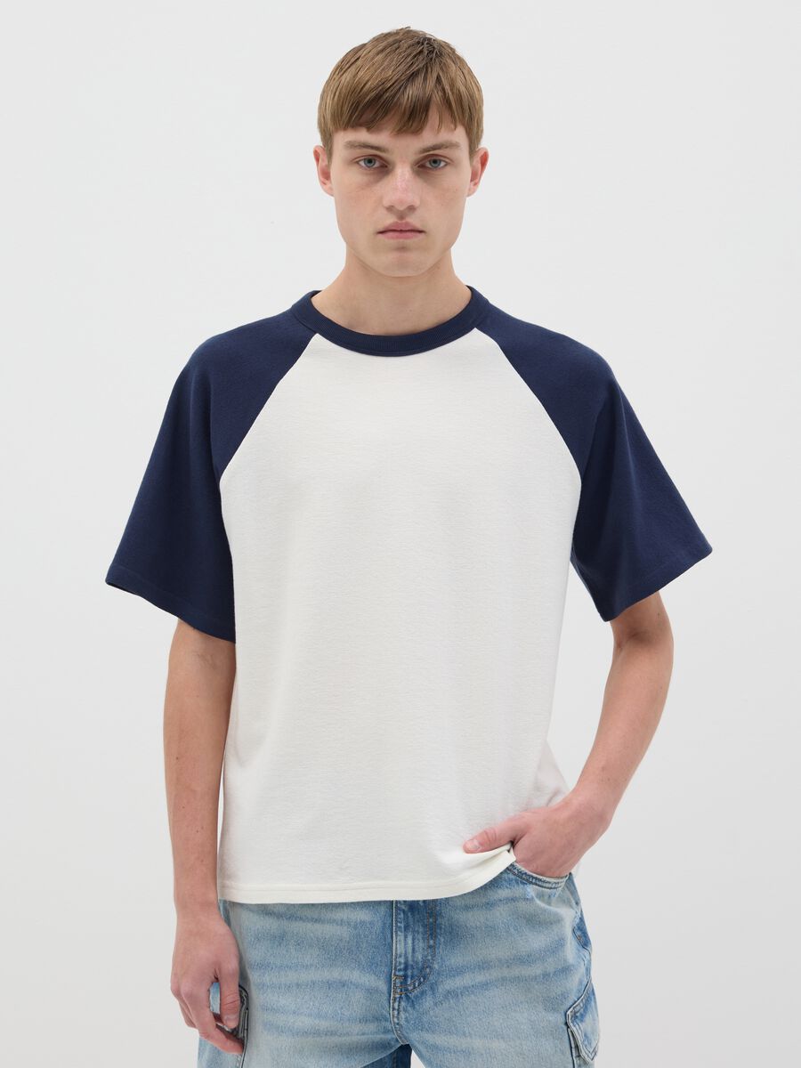 T-shirt in two-tone cotton_0