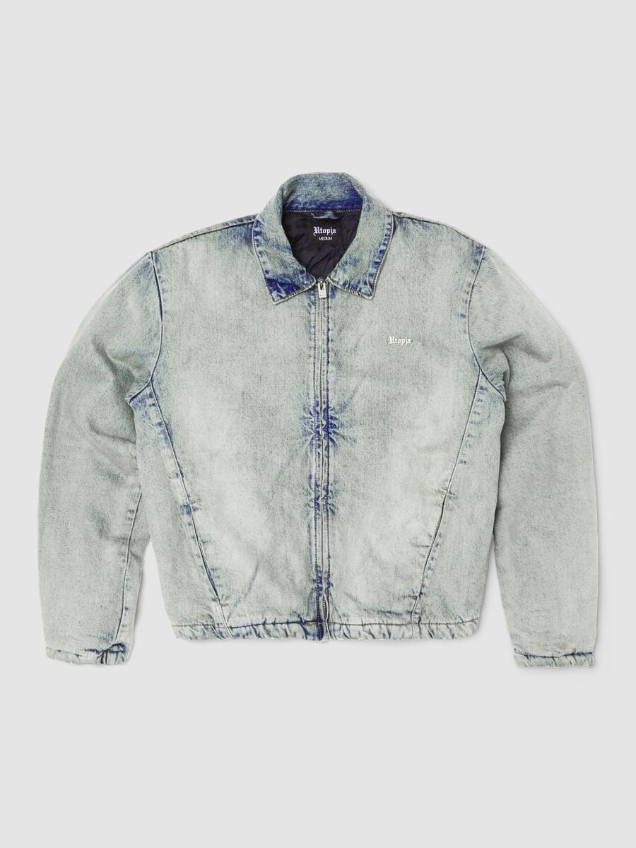 Denim Padded Jacket Vintage Light Blue_0