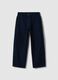 Children's blue cotton trousers with regular fit_0