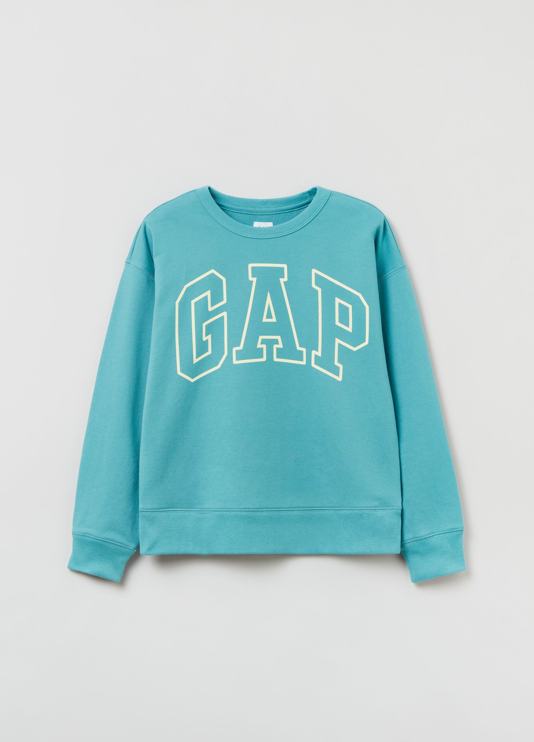 Sweatshirt with round neck and logo