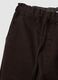 Brown regular fit stretch cotton trousers_5