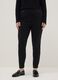 Black Stretch Cotton Skinny Fit Trousers_1