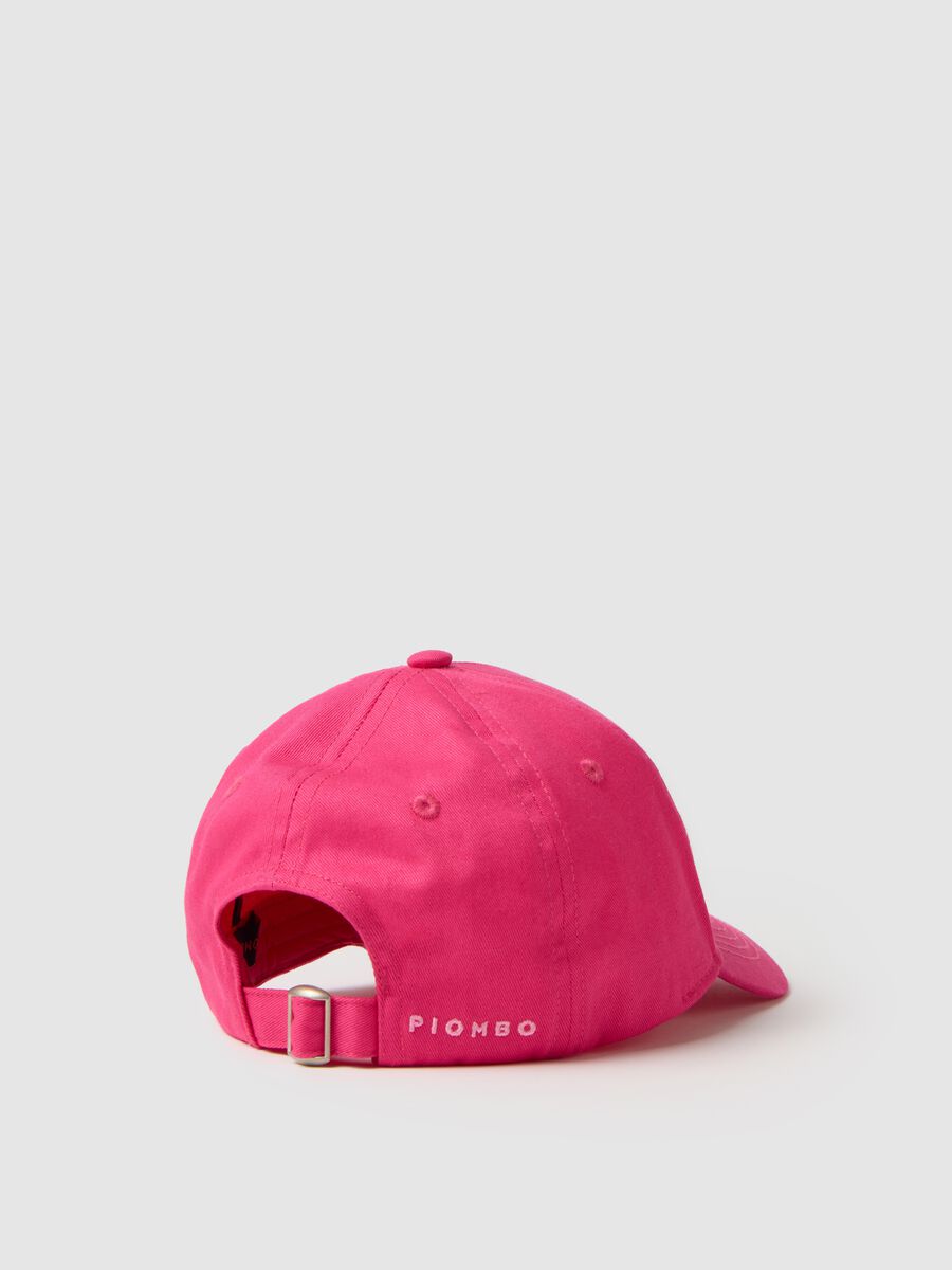Pink pure cotton girl's cap with embroidery_1