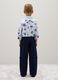 Blue stretch cotton kids' baggy trousers_2