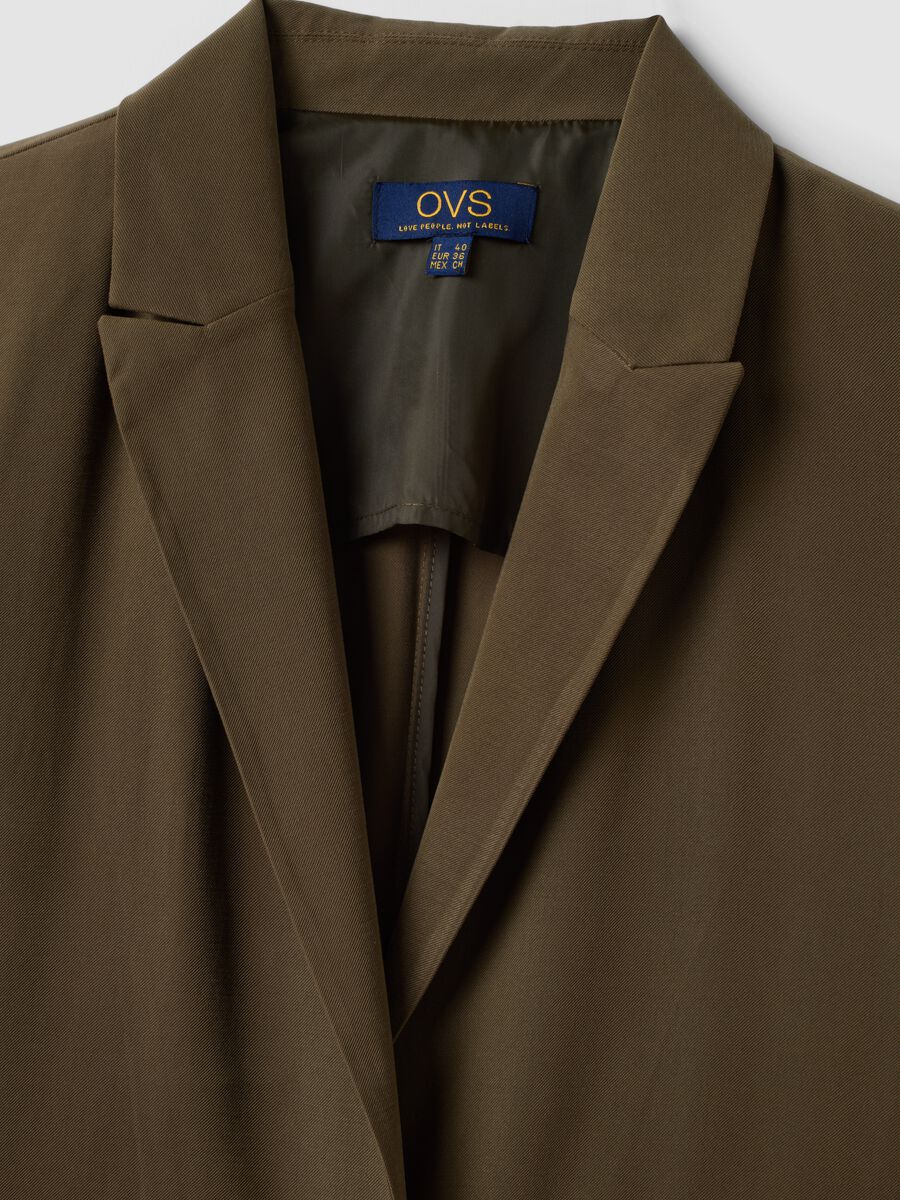 Blazer verde in misto viscosa regular fit_5