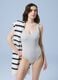 Costume intero grigio in tessuto elasticizzato ALTAVIA SAILING_0