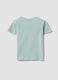Light blue pure cotton regular fit t-shirt for kids with dog print_1