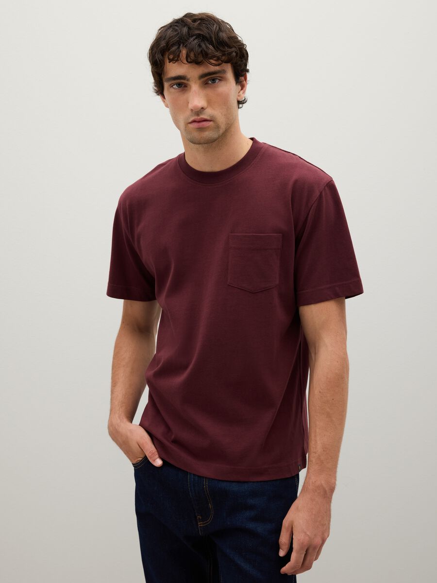 Relaxed Fit Red Pure Cotton T-shirt_1