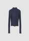 Full-Zip Ribbed Knit Twilight Blue_1