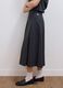 Long grey stretch-viscose skirt, regular fit_3