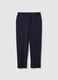Pantaloni jogger in misto cotone elasticizzato blu regular fit_4