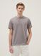 Grey pure cotton regular fit T-shirt with henley collar_0