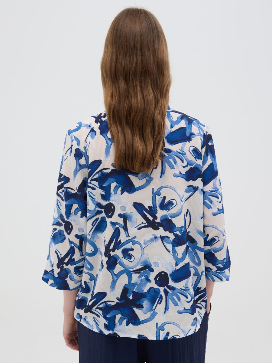 Women's regular fit multicolour blouse with pattern_2