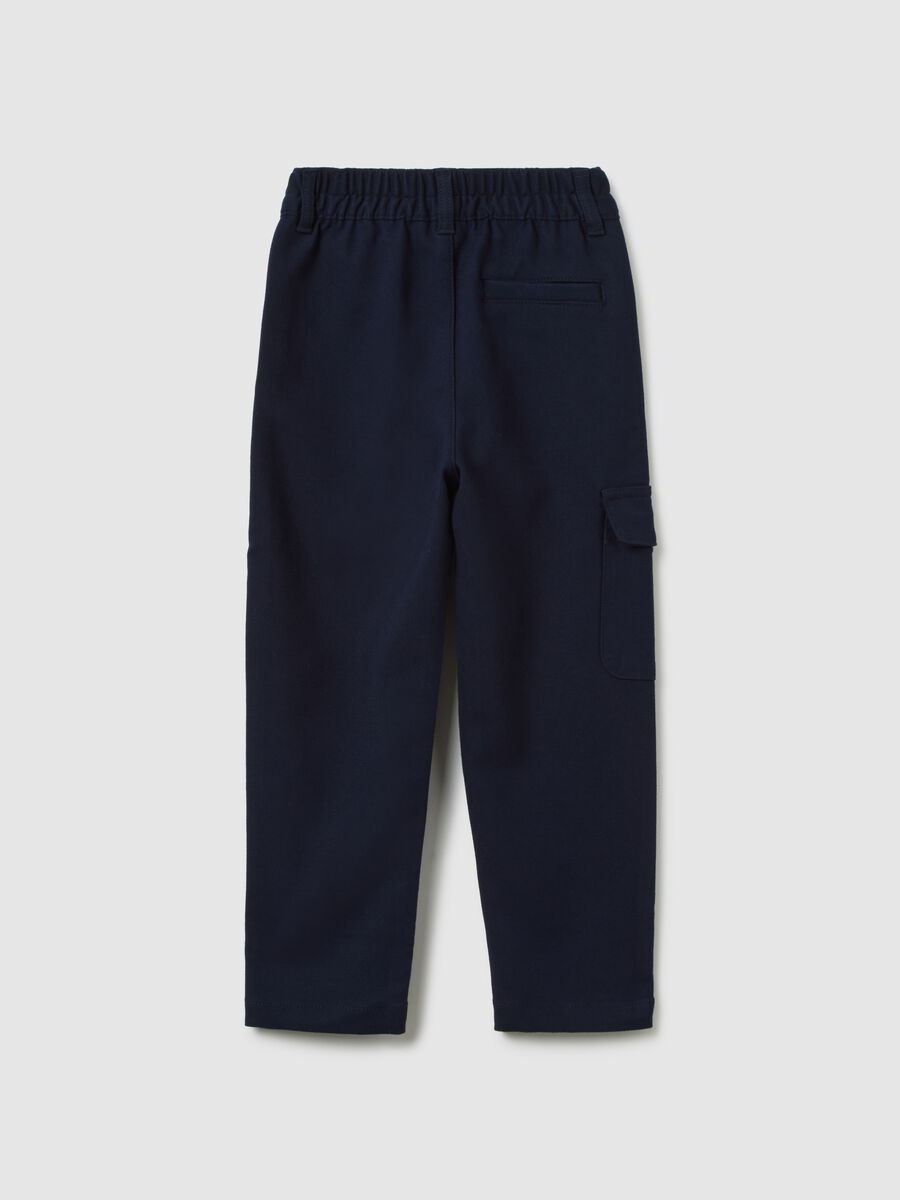 Boys' Blue Regular Fit Trousers_1