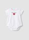 White organic cotton baby bodysuit with embroidery_0