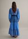 Multicolour striped pure cotton dress with regular fit and V-neck_3