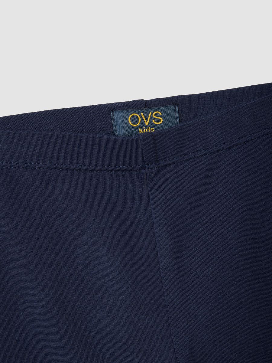 Pantaloncini blu in cotone organico_2