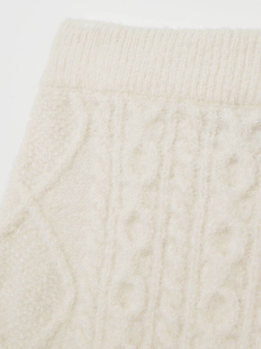 Miniskirt with cable-knit design_2