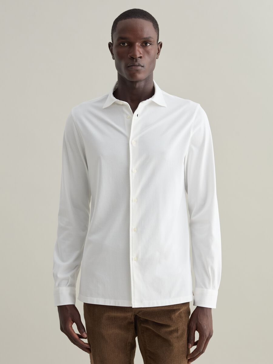 Camicia regular fit in jersey Contemporary_0