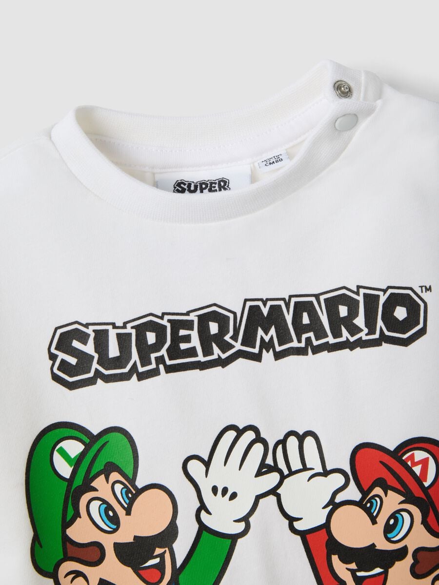 White stretch cotton short-sleeved T-shirt_2