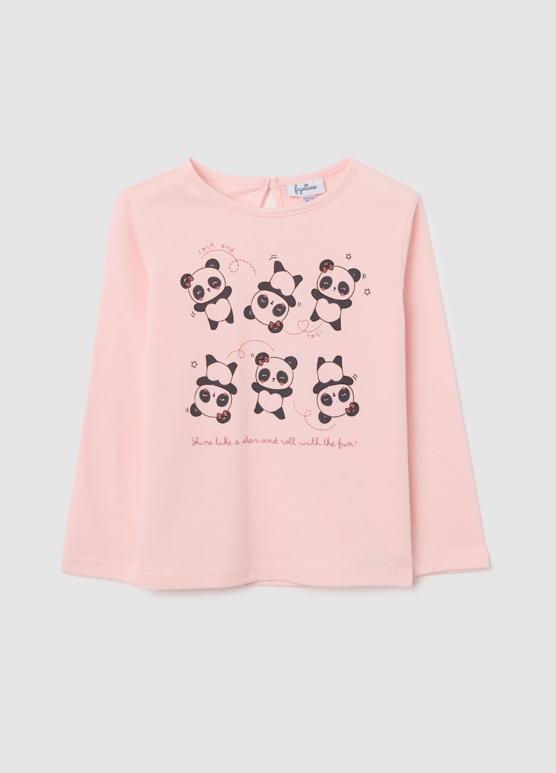Pink cotton regular fit girls' shirt