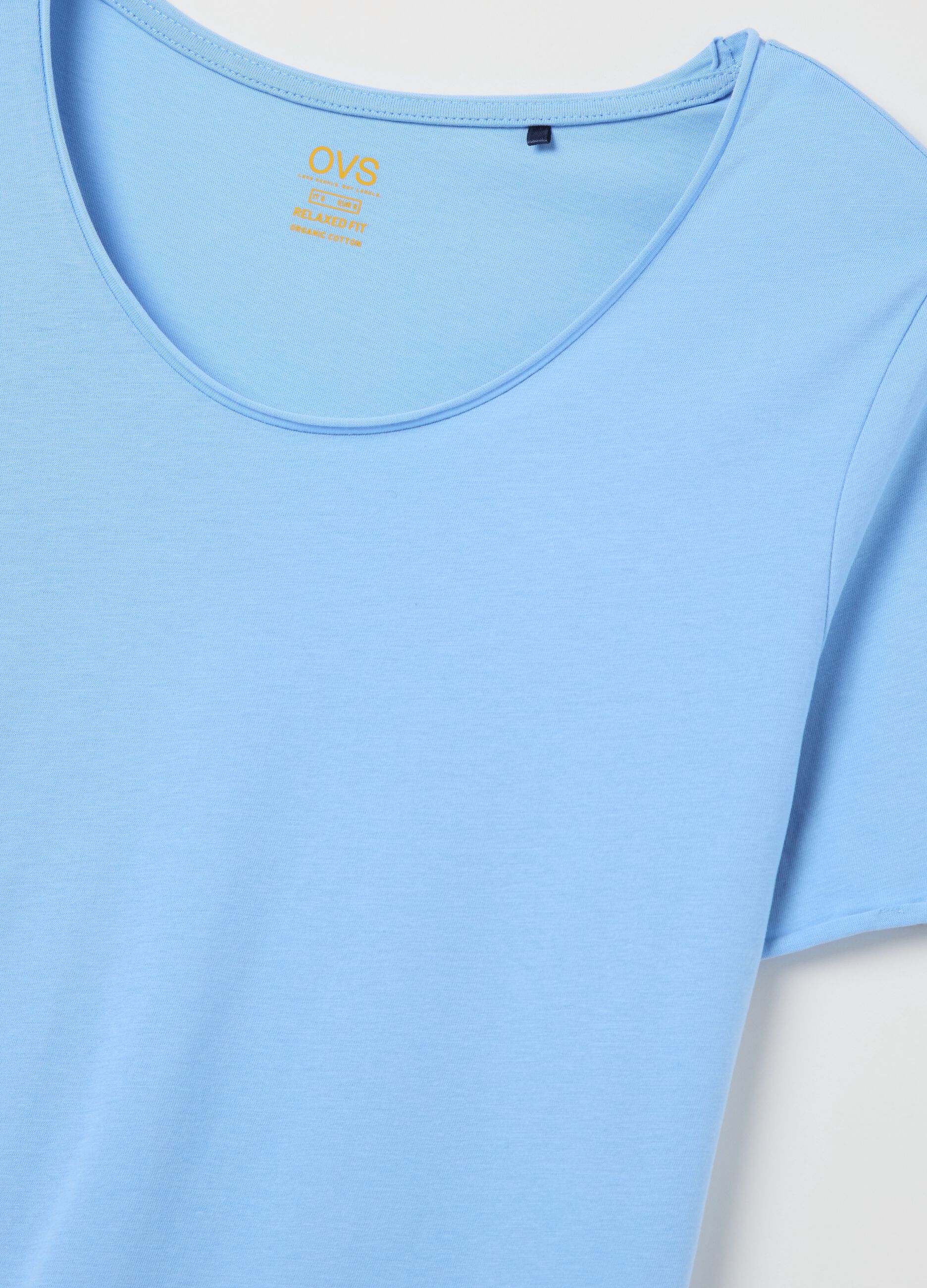 Light blue relaxed-fit T-shirt in cotton
