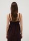 Brown pure viscose crochet tank top, regular fit_3