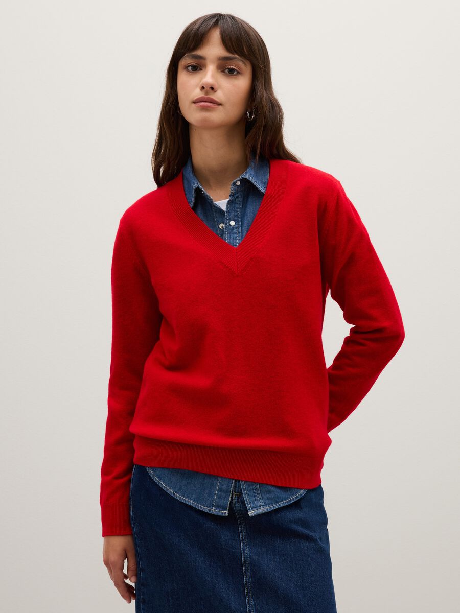 Maglione rosso in lana_0