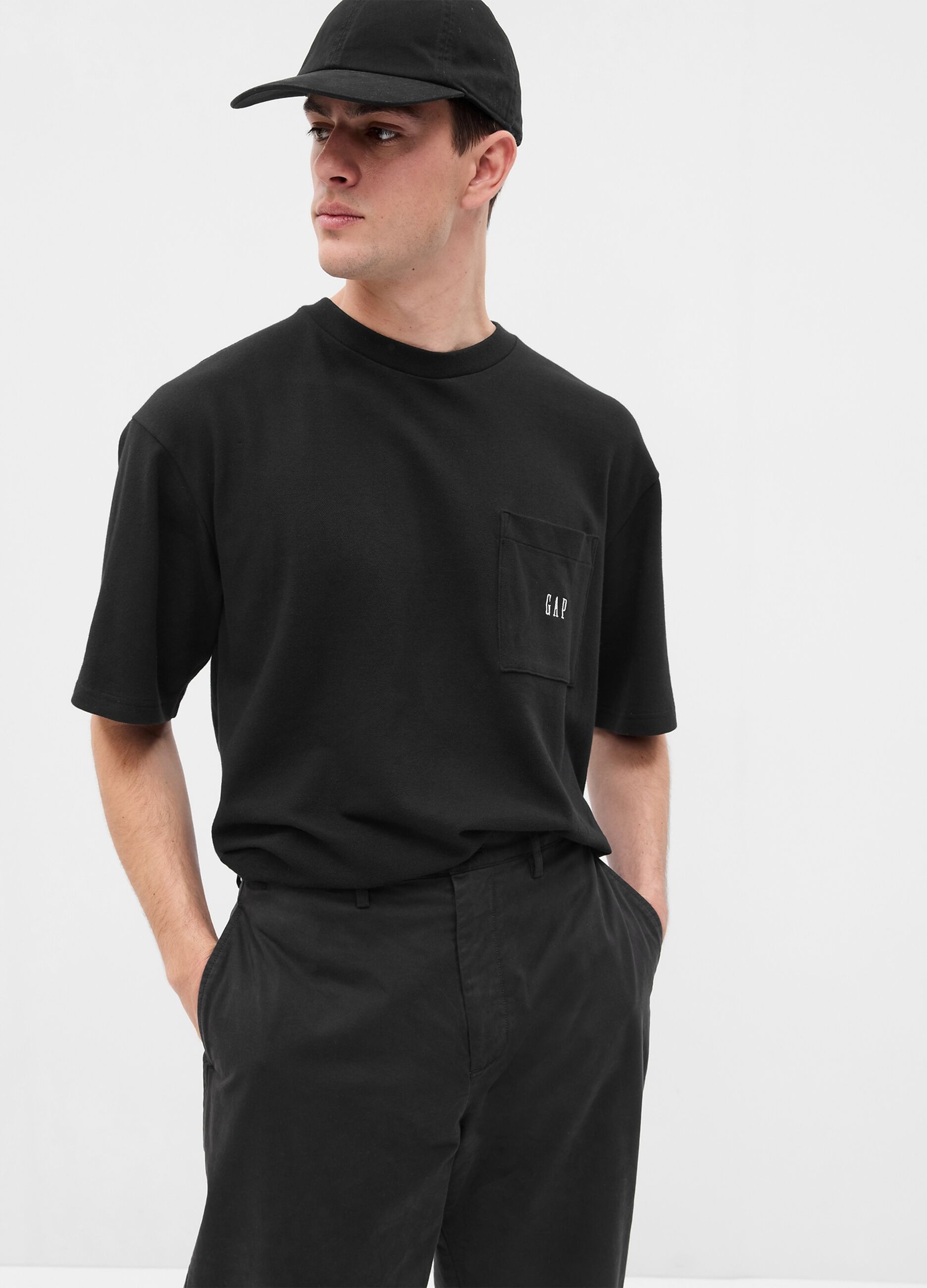 Ovs T-shirt in piquet con tasca e ricamo logo