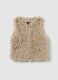 Girls' Beige Waistcoat Regular Fit_0