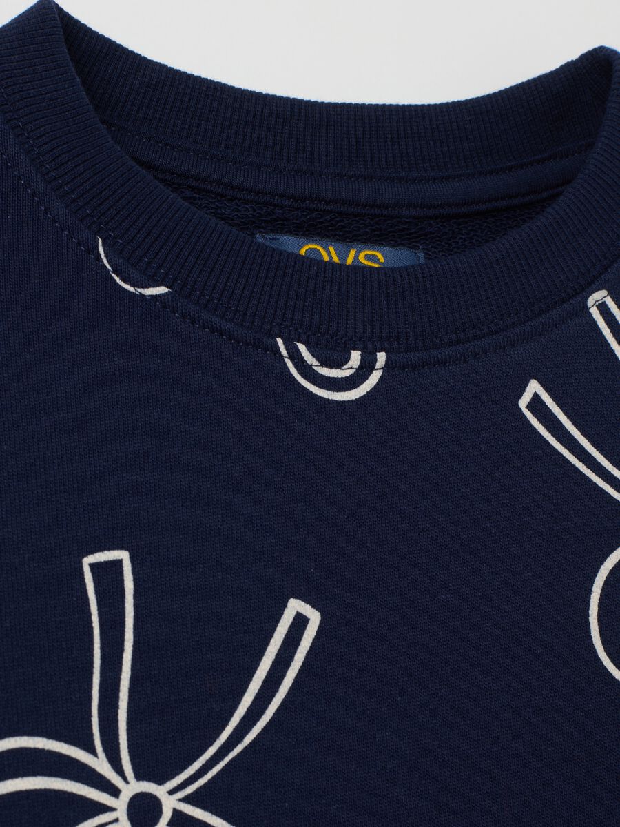 Girls' blue cotton sweatshirt in regular fit_2