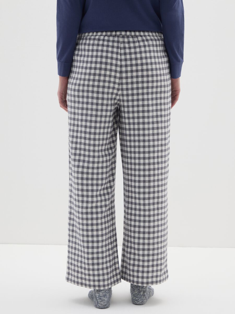 Multicolor plaid cotton and flannel pyjama trousers, regular fit_2