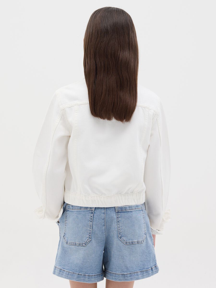 Denim jacket with elasticated hem_1