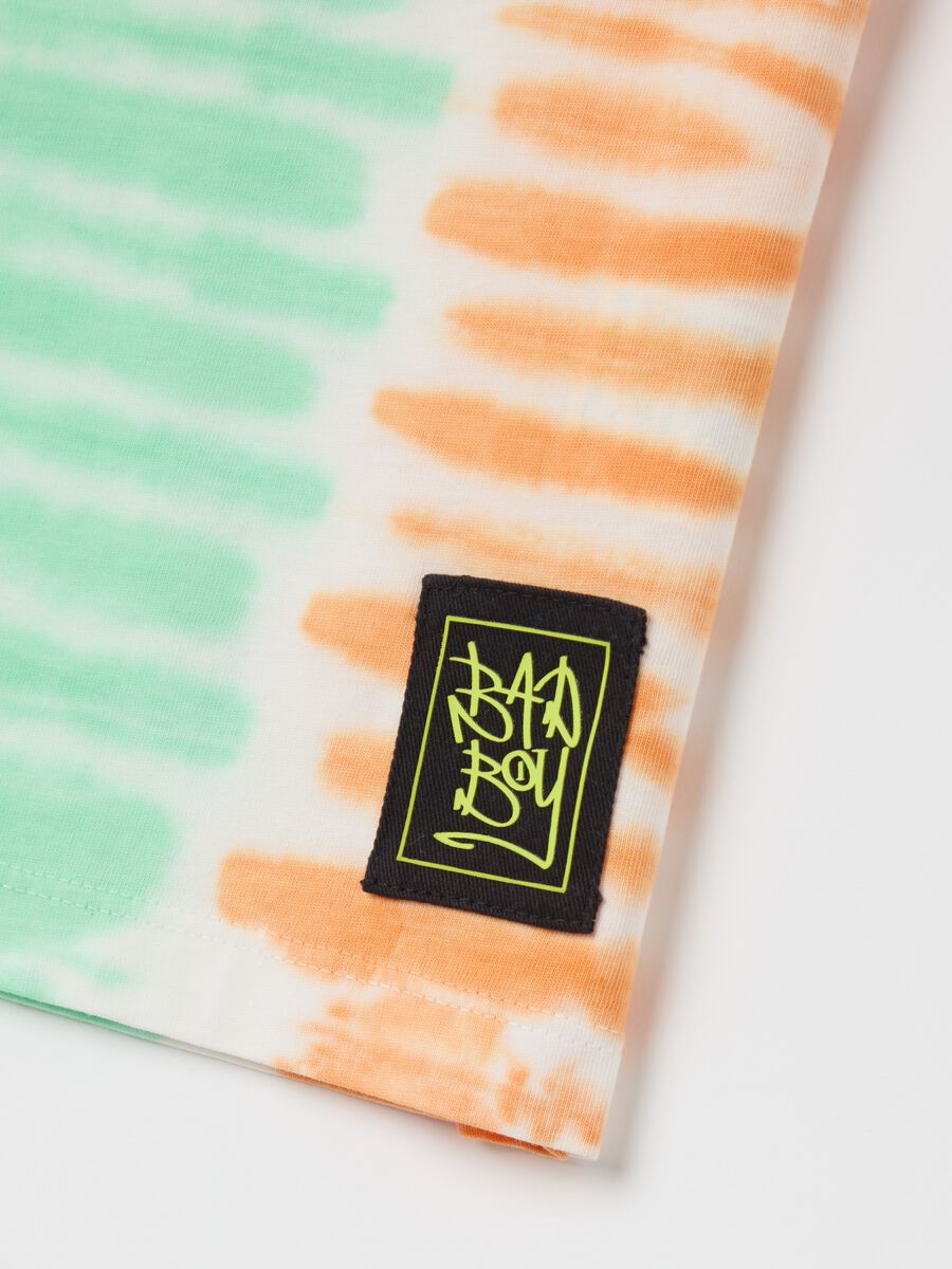 Cotton T-shirt with tie-dye pattern_3