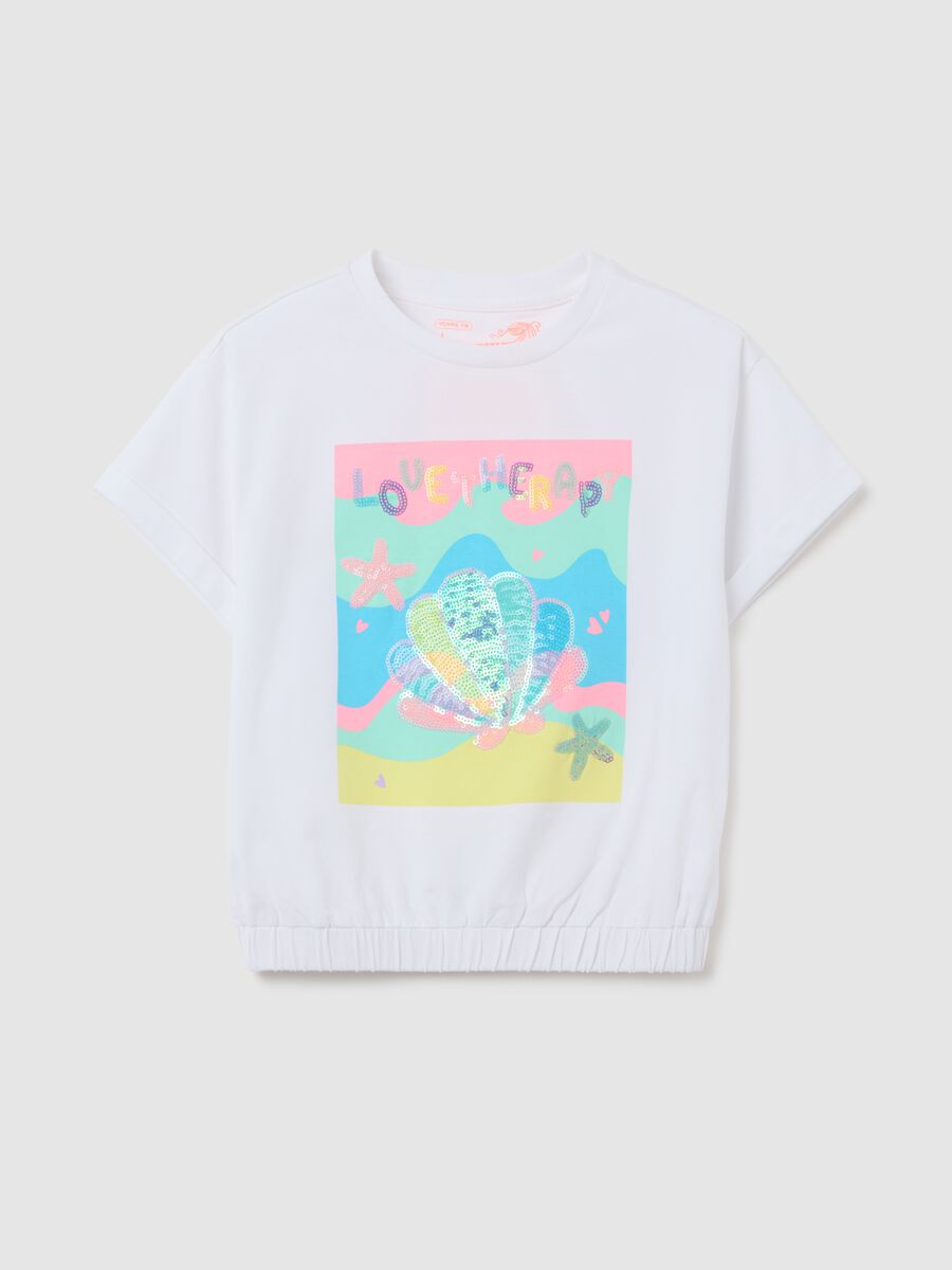Girls' Stretch Cotton White T-shirt_0