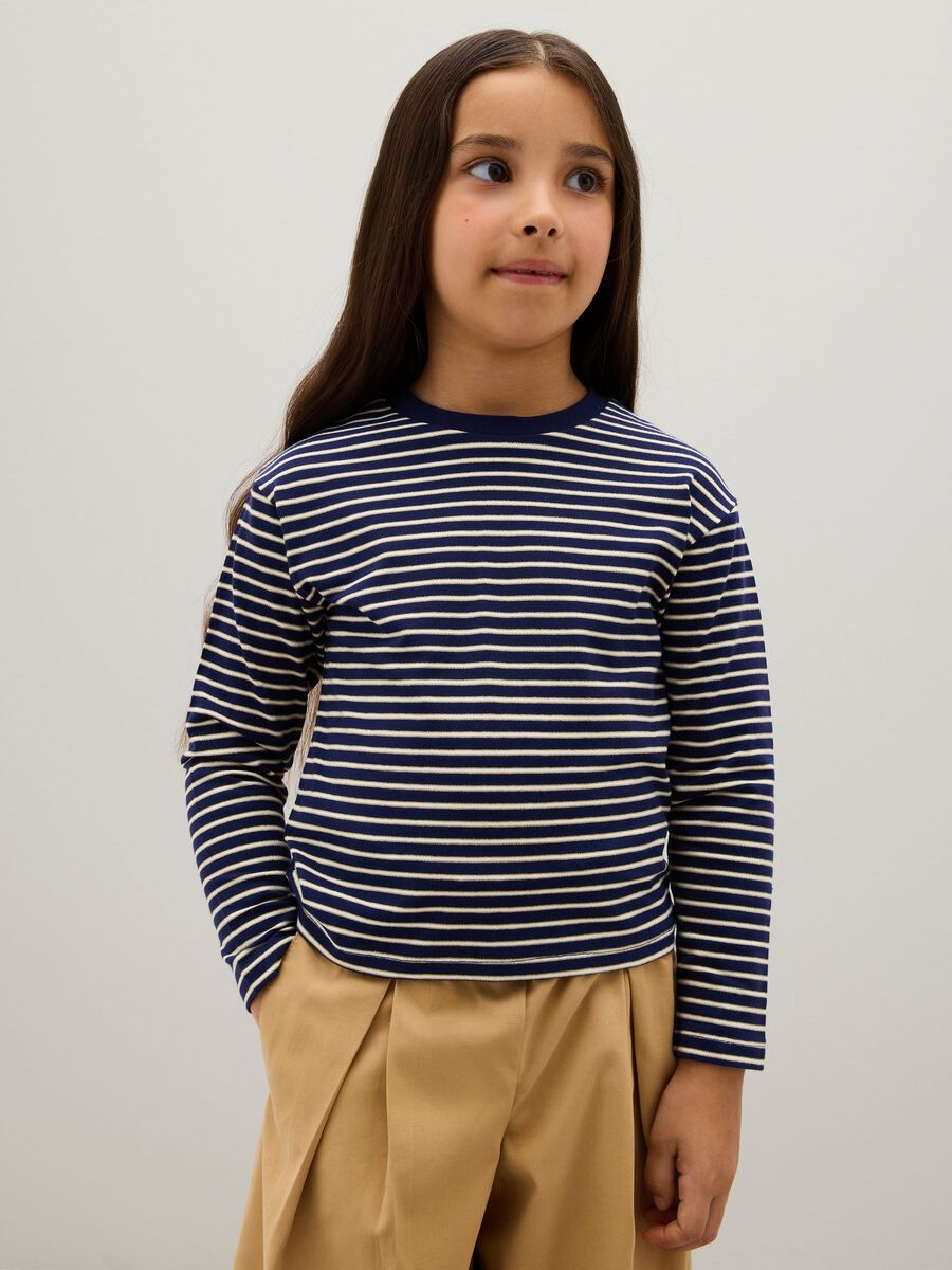 Maglia da ragazza in misto cotone multicolor regular fit_0